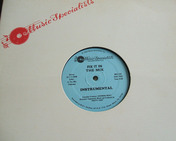 Pretty Tony : Fix It In The Mix (12", Blu)