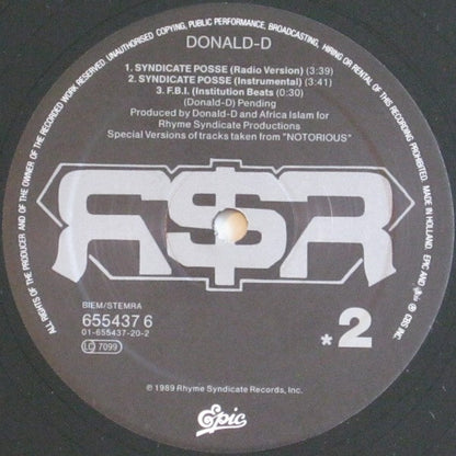 Donald-D* : F.B.I. (The Legal Mixes) (12", Maxi)