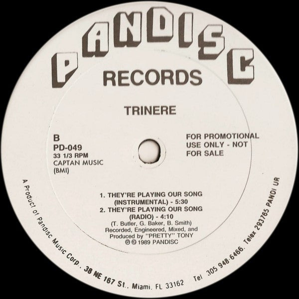 Trinere : They're Playing Our Song (12", Promo)