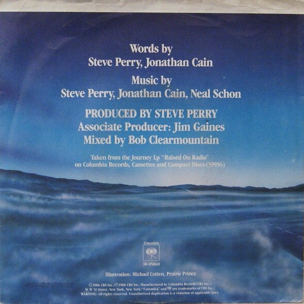 Journey : Be Good To Yourself (7", Single, Styrene)