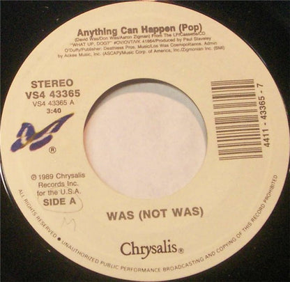 Was (Not Was) : Anything Can Happen... (7", Styrene)