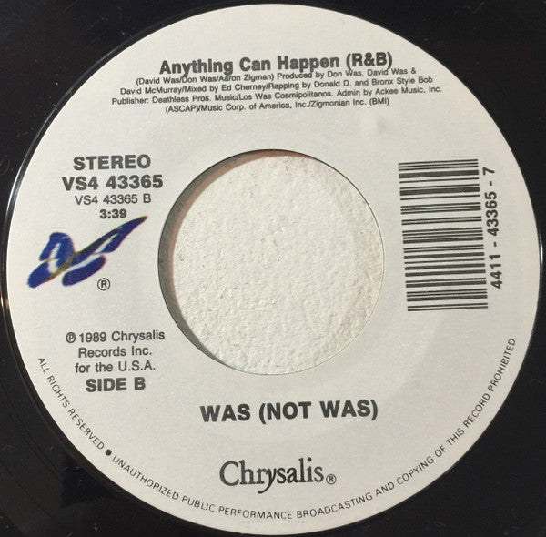 Was (Not Was) : Anything Can Happen... (7", Styrene)