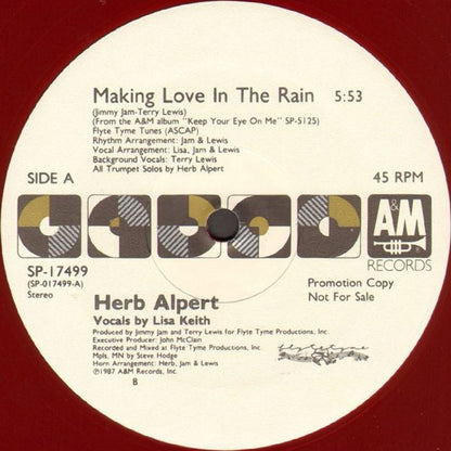 Herb Alpert : Making Love In The Rain / Diamonds / Keep Your Eye On Me / Our Song (3x12", Promo, Red)