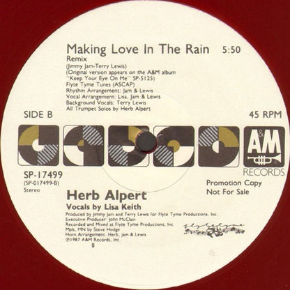 Herb Alpert : Making Love In The Rain / Diamonds / Keep Your Eye On Me / Our Song (3x12", Promo, Red)