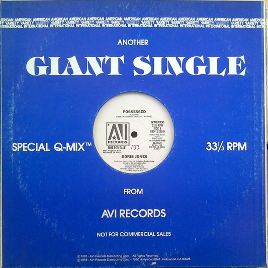 Doris Jones : Possessed (12", Single, Promo)