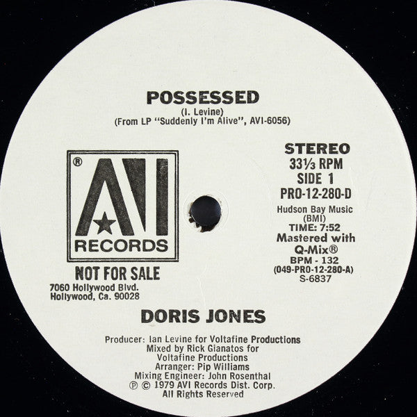 Doris Jones : Possessed (12", Single, Promo)