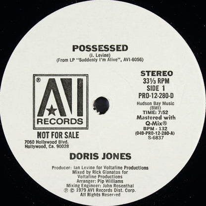 Doris Jones : Possessed (12", Single, Promo)
