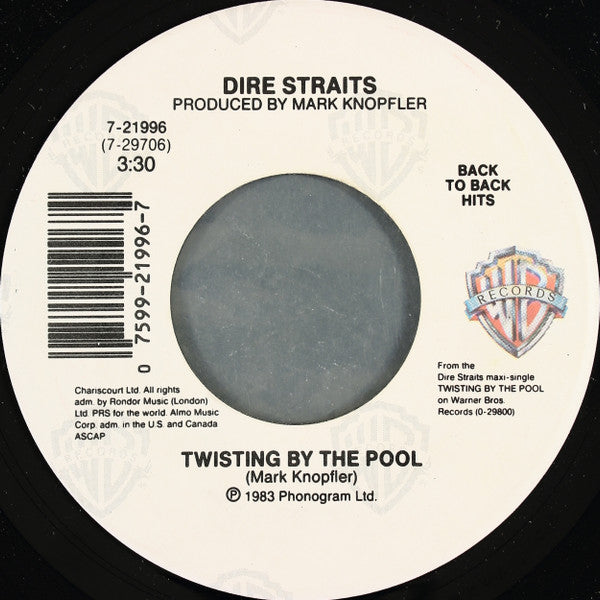 Dire Straits : Money For Nothing (Long Edit) / Twisting By The Pool (7", Single, Spe)