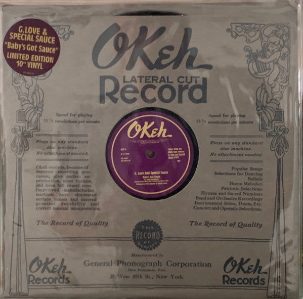G. Love & Special Sauce : Baby's Got Sauce / Cold Beverage (10", Ltd, Promo)