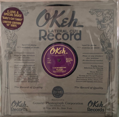 G. Love & Special Sauce : Baby's Got Sauce / Cold Beverage (10", Ltd, Promo)