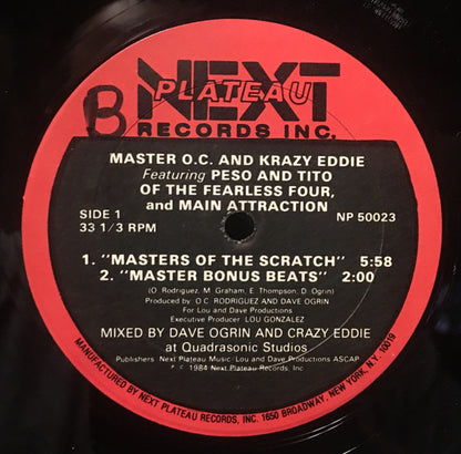 Master O.C. And Krazy Eddie Featuring Peso*, Tito (3) And Main Attraction* : Masters Of The Scratch (12")
