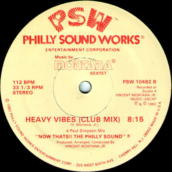 Montana Sextet : Heavy Vibes (12", Single)