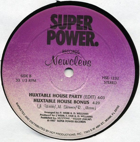 Newcleus : Huxtable House Party (12", Pur)