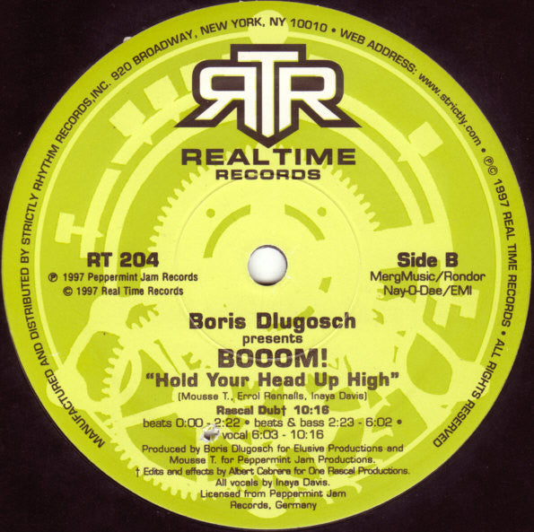 Boris Dlugosch Presents Booom! : Hold Your Head Up High (12")