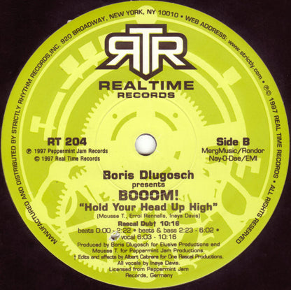 Boris Dlugosch Presents Booom! : Hold Your Head Up High (12")