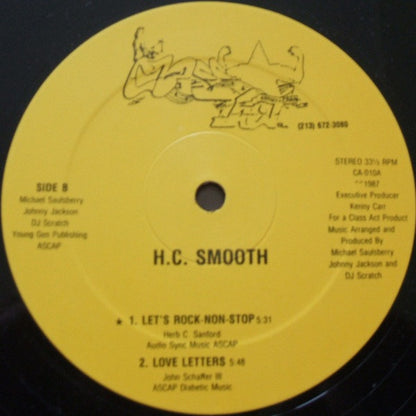 H.C. Smooth : Girl I'm So Jealous / Let's Rock-Non-Stop (12")