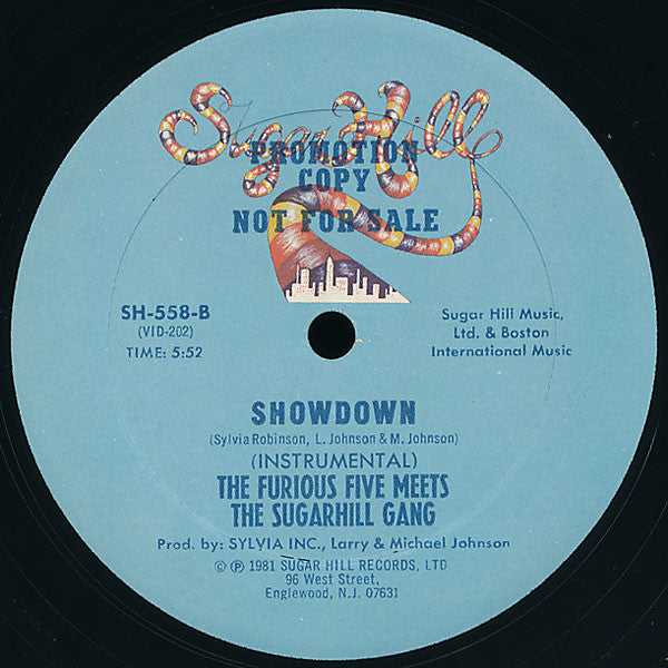 The Furious Five Meets The Sugarhill Gang* : Showdown (12", Promo)
