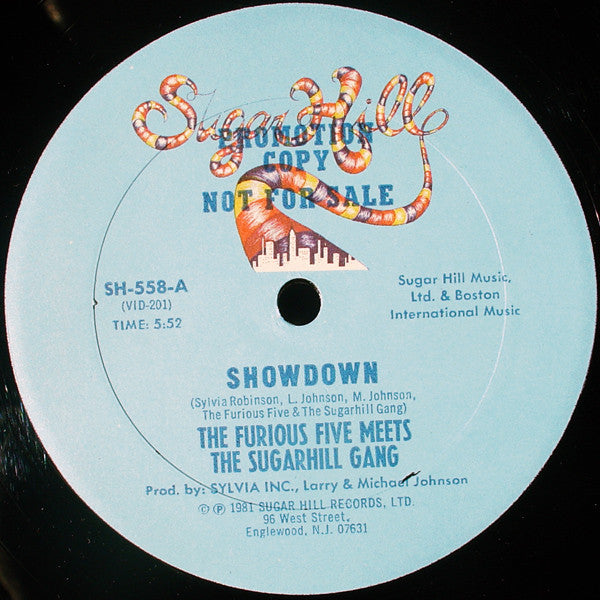The Furious Five Meets The Sugarhill Gang* : Showdown (12", Promo)