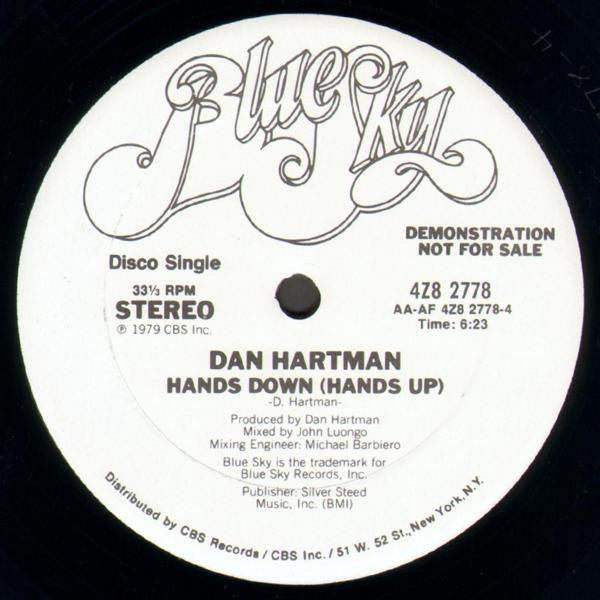 Dan Hartman : Hands Down (12", Promo)