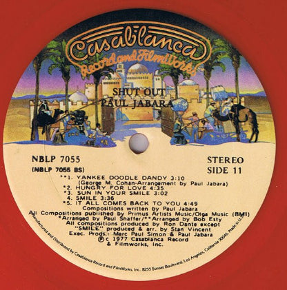 Paul Jabara : Shut Out (LP, Album, Red)