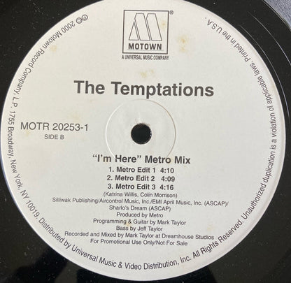 The Temptations : I'm Here (Metro Mix) (12", Promo)