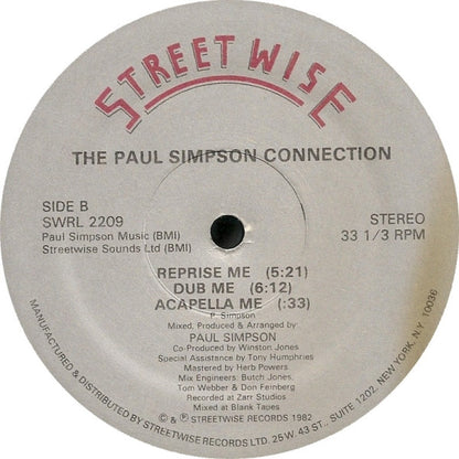 Paul Simpson Connection : Use Me, Lose Me (Lose Me, Use Me) (12")
