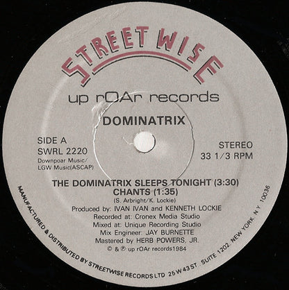 Dominatrix : The Dominatrix Sleeps Tonight (12", Pic)