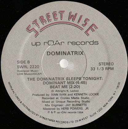 Dominatrix : The Dominatrix Sleeps Tonight (12", Pic)