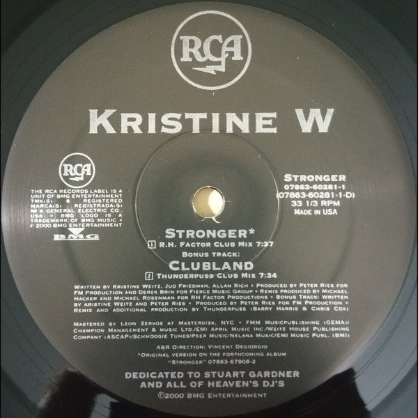 Kristine W : Stronger (2x12", Single)