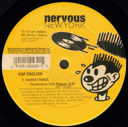 Kim English : Higher Things (The Thunderpuss Anthem Mix) (12")