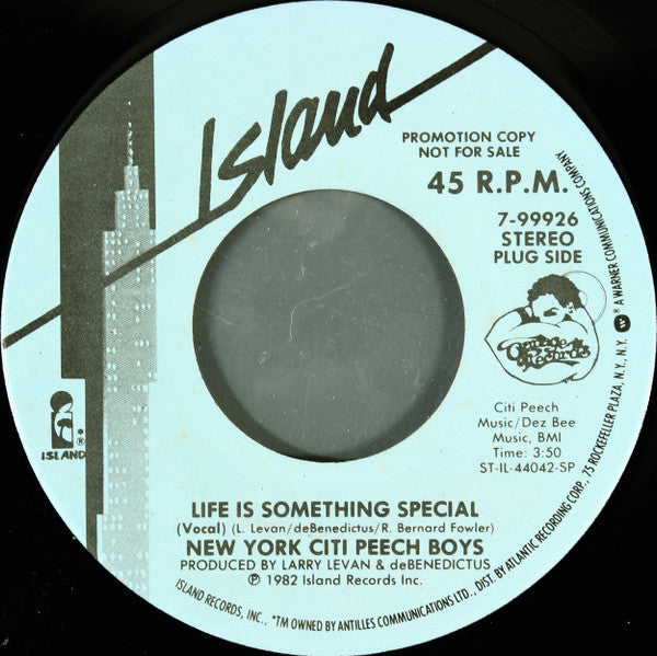 New York Citi Peech Boys* : Life Is Something Special (7", Promo)