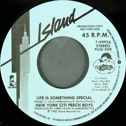 New York Citi Peech Boys* : Life Is Something Special (7", Promo)
