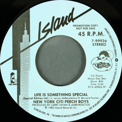 New York Citi Peech Boys* : Life Is Something Special (7", Promo)