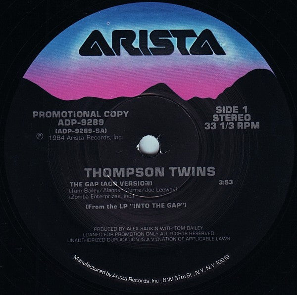 Thompson Twins : The Gap (12", Single, Promo)