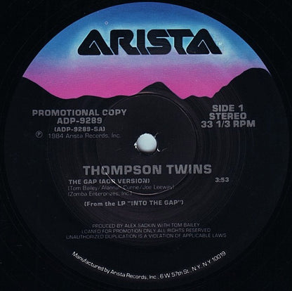 Thompson Twins : The Gap (12", Single, Promo)