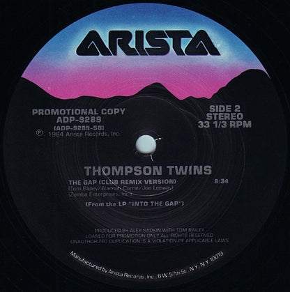 Thompson Twins : The Gap (12", Single, Promo)