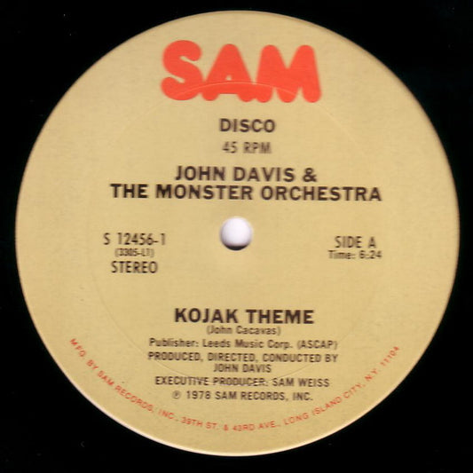 John Davis & The Monster Orchestra : Kojak Theme / Whatever Happened To (Me And You) (12", Single)
