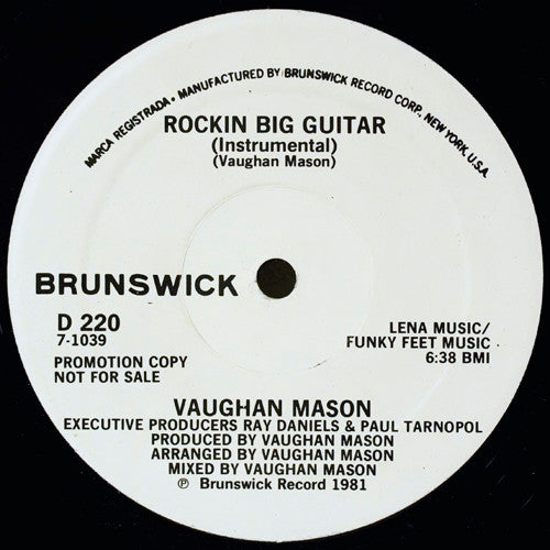 Vaughan Mason : Jammin Big Guitar (12", Promo)