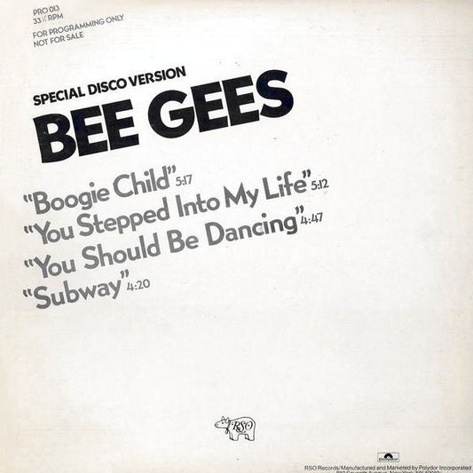 Bee Gees : Boogie Child / You Stepped Into My Life / You Should Be Dancing / Subway (12", Promo)