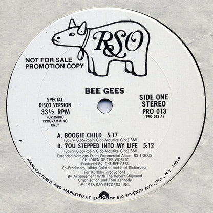 Bee Gees : Boogie Child / You Stepped Into My Life / You Should Be Dancing / Subway (12", Promo)