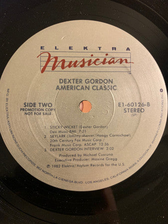 Dexter Gordon : American Classic (LP, Album, Promo, SP)