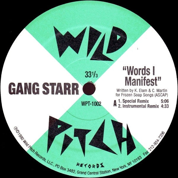 Gang Starr : Words I Manifest (12", RE, Com)