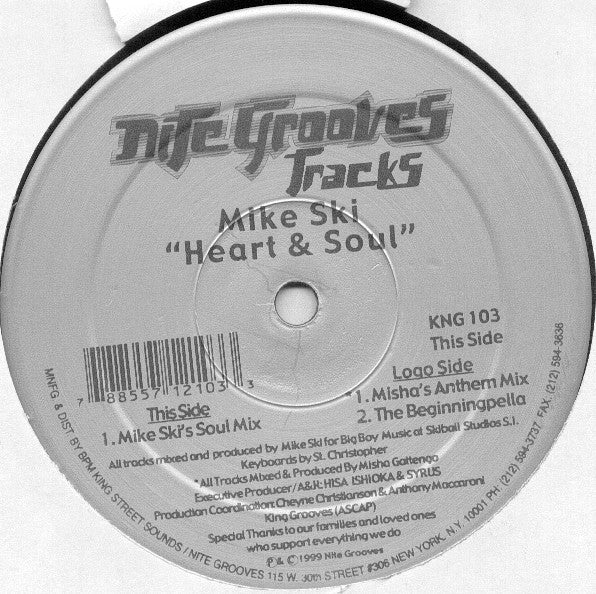 Mike Ski : Heart & Soul (12")