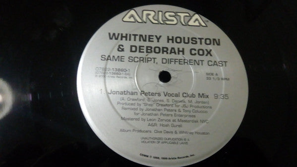 Whitney Houston & Deborah Cox : Same Script, Different Cast (2x12")