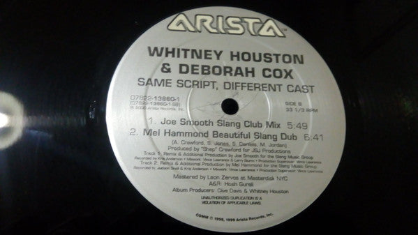 Whitney Houston & Deborah Cox : Same Script, Different Cast (2x12")