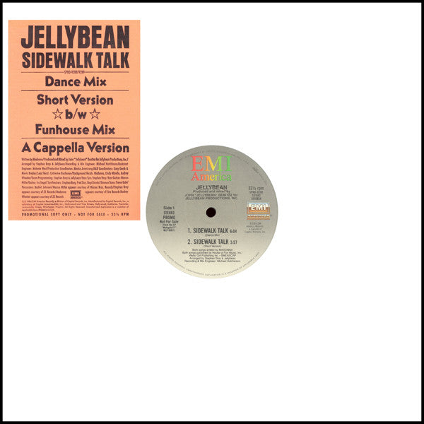 Jellybean* : Sidewalk Talk (12", Promo)