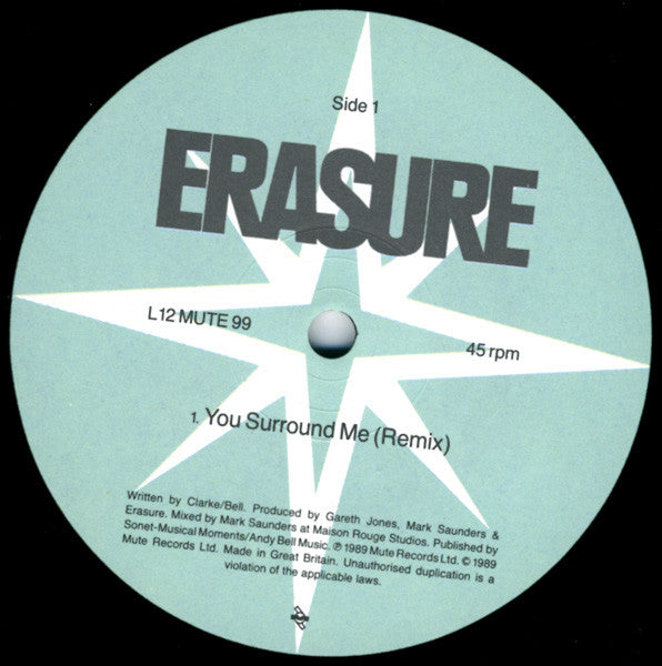 Erasure : You Surround Me (Remix) (12", Single, MPO)