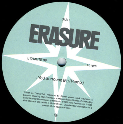 Erasure : You Surround Me (Remix) (12", Single, MPO)