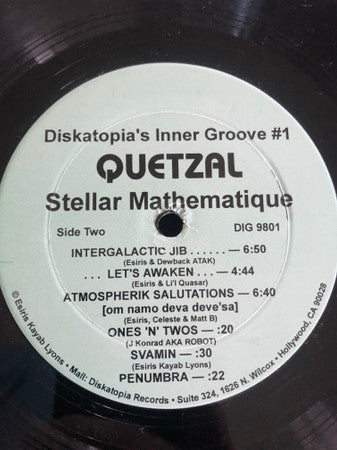 TMA-2, Quetzatl : Diskatopia's Inner Groove #1 (12")