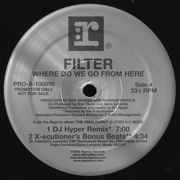 Filter (2) : Where Do We Go From Here (2x12", Promo, Sil)